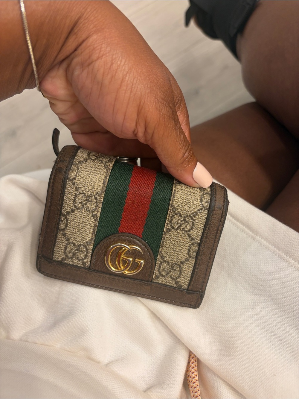 Gucci Brown Signature Wallet with Green & Red Web - Picture 6 of 7